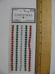 Hobby Lobby MULTI GEMSTONE STRIPS Christmas 5 Pieces Red, Green, Clear NIP