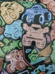 New Neon Monster Truck Stickers 15 Randomly Picked