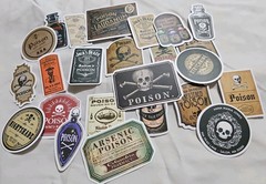 Lot Of Halloween Potion Bottle Label Stickers Journal Collage Apothacary Book