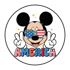 MICKEY MOUSE 4TH OF JULY ENVELOPE SEALS STICKERS LABELS 1.5″ (30) DISNEY