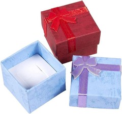Juvale Ring Boxes Bulk Set – 24-Pack Multi-Color Square Cardboard, 1.6 x 1.2 x 1