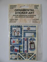 Sticker King Ornamental Sticker Art Tags & Photo Corners 1 Sheet NIP