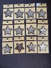 Recollections Signature SILVER STARS Sequin Adhesive Embellishment SET OF 12-NEW