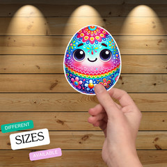Vibrant Easter Egg Stickers Cute Easter Stickers Bundle of 20 Stickers
