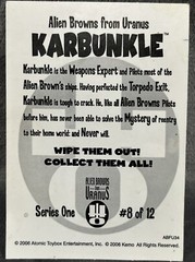 Vintage Atomic Alien Browns From Uranus KarBunkle Collectible Sticker Card #8