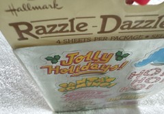 NEW Vintage 1984 SEALED Hallmark Razzle Dazzle Foil Stickers Holiday Christmas