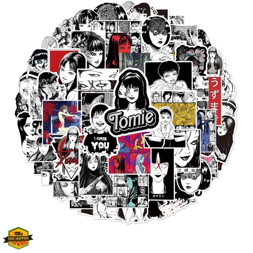 50Pcs Manga Tomie Stickers Mixed Pack,Junji Ito Cartoon Characters Stickers M…