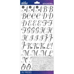 STICKO ALPHABET STICKERS – BLACK DORCHESTER – MEDIUM – Approx 21mm – 3 SHEETS