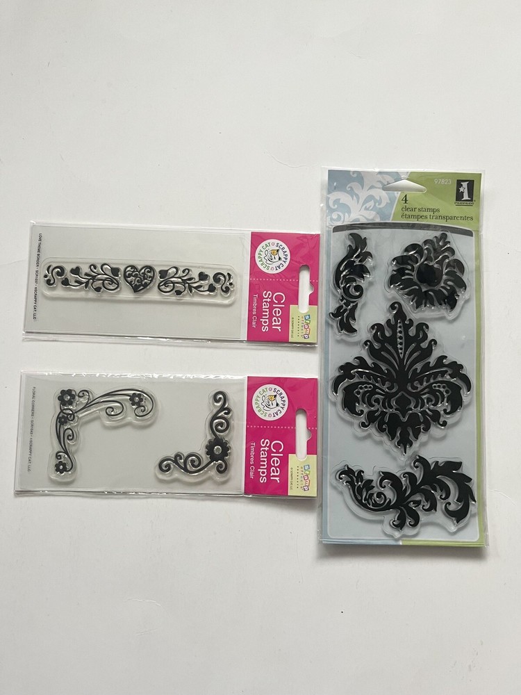 Scroll Stamps, Flourish Stamping Embellishments, Card Making Supplies