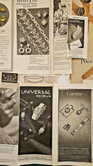 LOT 25pc Vtg JEWELRY WATCHES Ephemera Pack Print Ads Tiffany Cartier