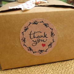 500pcs/roll Thank You Stickers 1inch 33 Pattern Gift Sealing Purchase Label