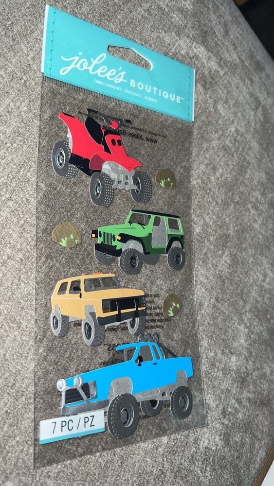 Jolee’s Off Roading Vehicles Jeep ATV Scrapbooking Stickers SPJBLG143