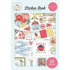 CB Sticker Book Summer Fruit Flowers Tags Alphabet Sayings Borders Banner Bike