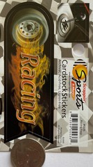 RACING FLAGS Card-Stock Stickers (22pc)Scrappin’Sports•Driver•Speed •Track•Fire•