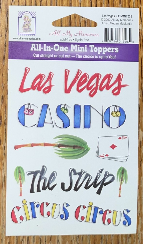 All My Memories All In 1 Las Vegas Mini Toppers Casino The Strip Circus Stickers