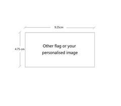 Water-resistant laminated Flag or personlaised image with double-sided tape