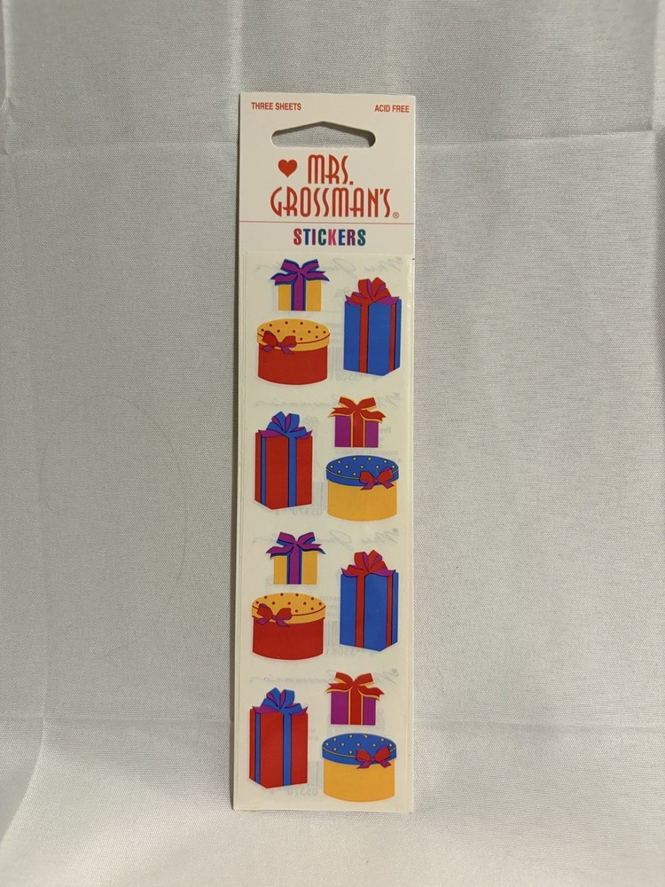 Mrs Grossman’s Lot of 3 Strips Brand New in Package ~Tiny Presents~ Stickers HTF