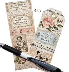Vintage inspired collage strips for paper crafts