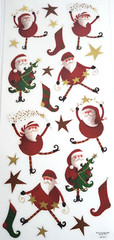 THE PAPER STUDIO Stickabilities LEOPARD SANTA FOIL Stickers – 22 pcs