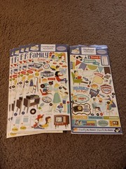 Crafts 13″ Chipboard Stickers Lot 6 Family Theme Retro Vintage Game Night