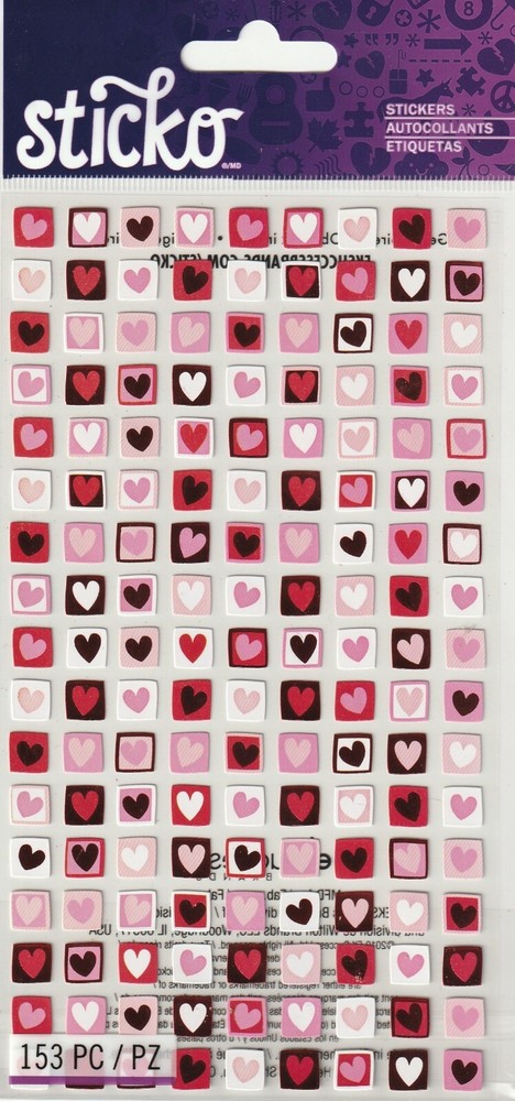 Sticko flat stickers VALENTINE MINI STAMPS Love theme 84556 FAST FREE ship!