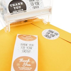 Pen + Gear Thank You Stickers and Dispenser, 500 stickers, 4 different designs