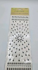 Crafters Square Jewel Stickers Crystal Epoxy Vellum Leaf Scrapbook Lot 10 Sheets