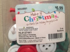 Make it Christmas Buttons and parts for Holiday Projects