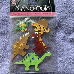 2005 Stand-Outs by Provo Craft 3D EXTINCT DINOSAURS Scrapbooking Stickers