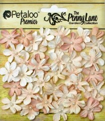 Mini Daisies Petite ANTIQUE MAUVE 40Paper 20-22mm Pearl Centre Penny Lane Pet XC
