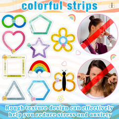 50 Pcs Anxiety Sensory Stickers, Calm Textured Strips for Anxiety Relief, Breath