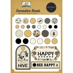 Carta Bella Decorative Brads Honey Bee
