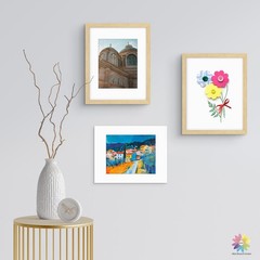 Mat Board Center, Pack of 5 Bevel Cut 11×14 White Mat for 8×10 Photo with Whi…