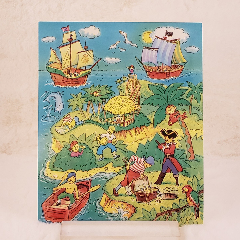 Vintage AGC Pirate Treasure Sticker Sheet