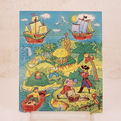 Vintage AGC Pirate Treasure Sticker Sheet
