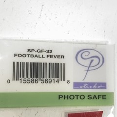 Phrase Cafe – Football Fever – 8 Pcs Stickers 1 Sheet Sticko – New/Sealed