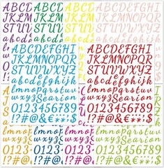 Vibrant Waterproof Alphabet Stickers – 912 Vinyl Decals for Any Surface