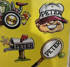 Vtg 1983 PETER Celebrity Stickers Sealed Mark I Name Stickers