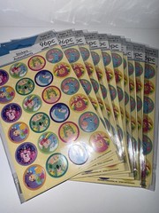 Sticker Lot 10 Packs – 40 Sheets – 960 Stickers Total – Unicorn Cat Lama Narwal