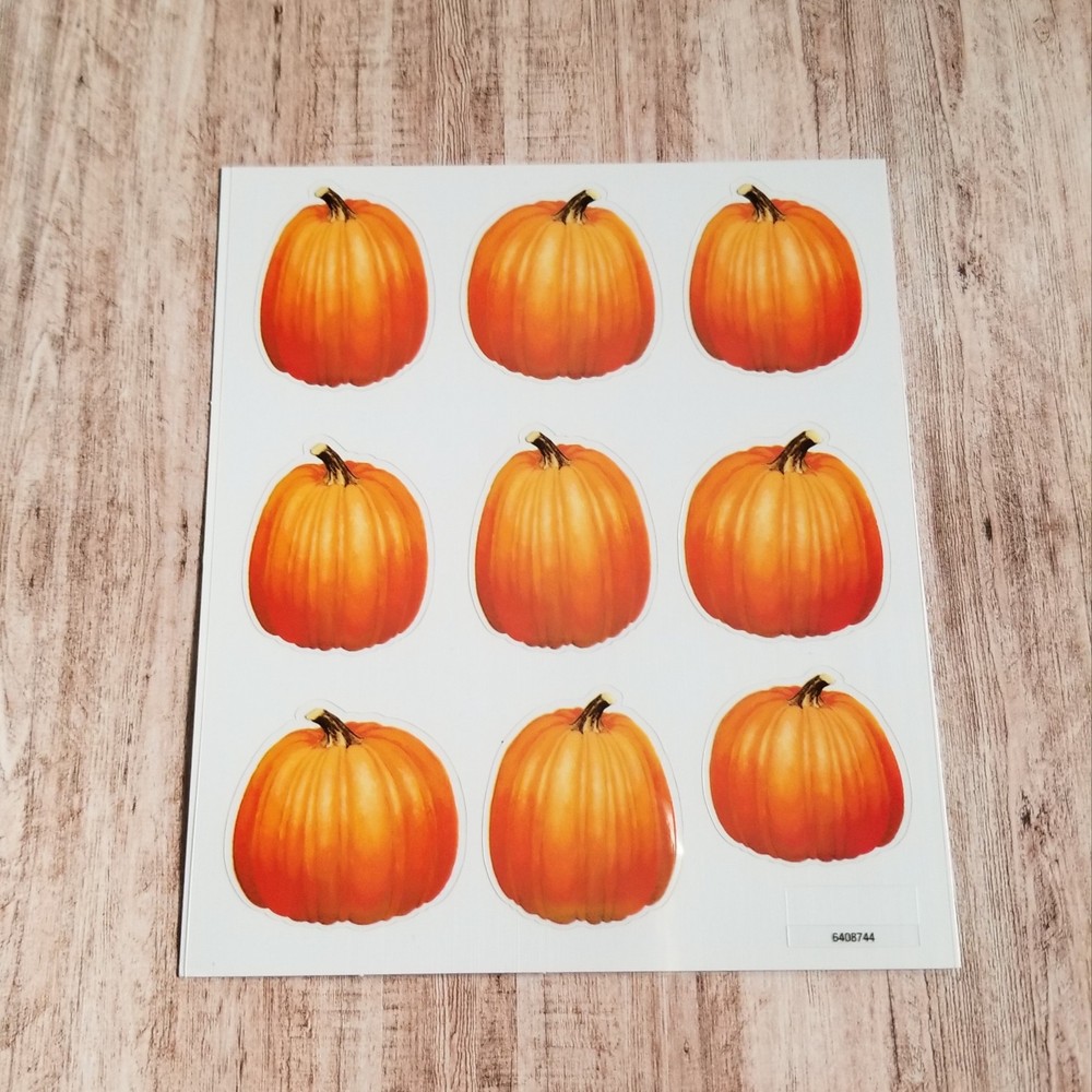 Craft Stickers Sticker Sheets Fall Autumn Pumpkin Pumpkins for Crafts Cards