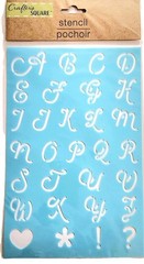 NEW-Set Of 6 Packs Of ALPHABET Stickers/Stencils/Foam Stickers For Scrapbooking