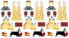 Mrs Grossman’s SPAIN TRAVEL Castle Scrapbook Stickers Bullfighting 3 Sheets