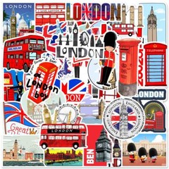 London England Sticker Decal Vinyl Stickers Travel Flag Pack Lot 50pcs (1746)