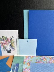*Bulk* Blue Paper Scrapbooking, Project, Crafting Paper