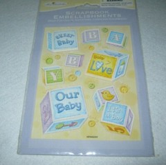 Miss Elizabeth’s – Dimensional Stickers – Baby Boy Theme – New Package