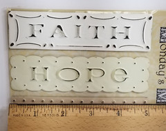 Pressed Petals Metal Stickers 5″ Inspirational Words Faith Hope Peace Crafts