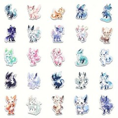 60pc Fantasy Creatures Sticker Pack Lot Laptop, Scrapbook, Journaling