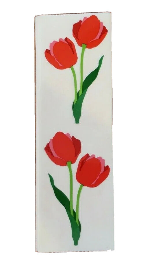 VINTAGE MRS GROSSMAN’S STICKERS Big Red Tulips Daffodils Thank You 7 Sheets 1992