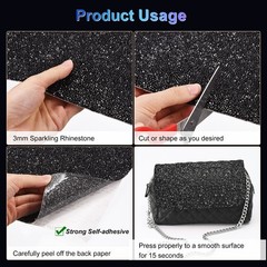 Bling Rhinestone Stickers Resin Decoration Self-Adhesive Shiny Crystal Sheet