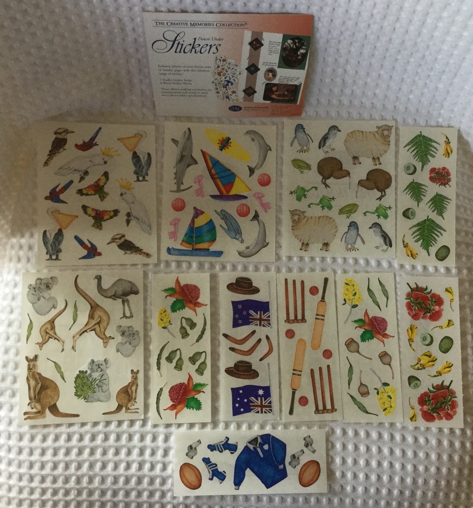 NEW Creative Memories Collection Down Under Stickers Australia Multicolor